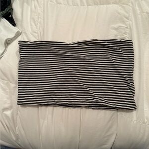 Top Shop Black and White Stripped Tube Top